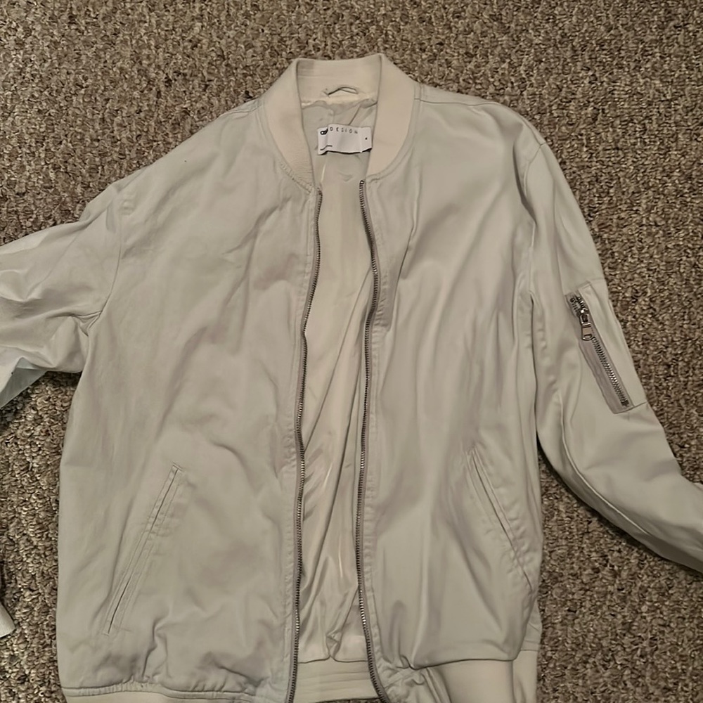 ASOS white bomber jacket